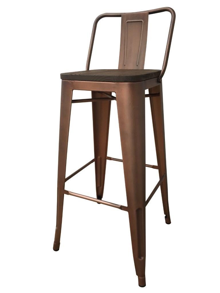 Cafe Style High Stool- Vintage Copper