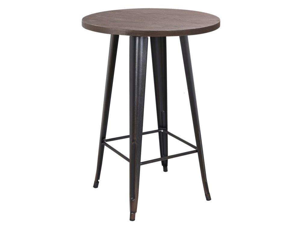 Round Hardwood High Table