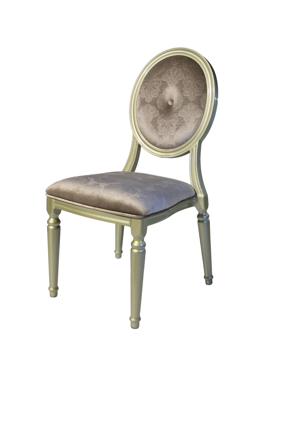 Hannah Jane Chair - Grey With Gold Frame