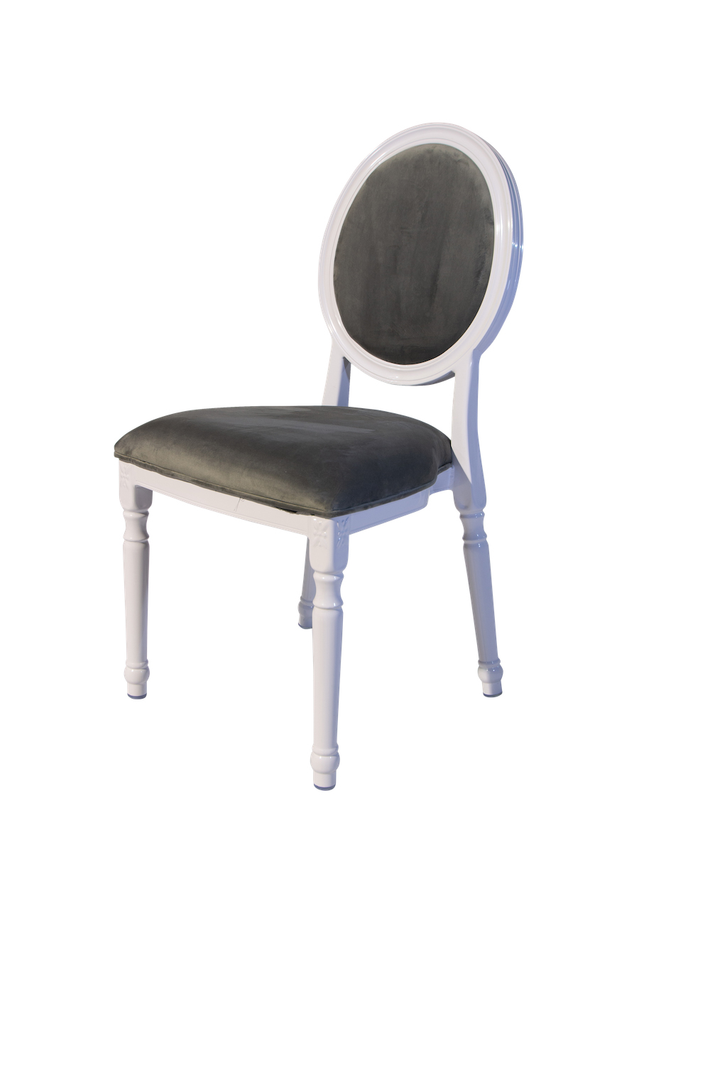 Hannah Jane Chair - Grey With White Frame